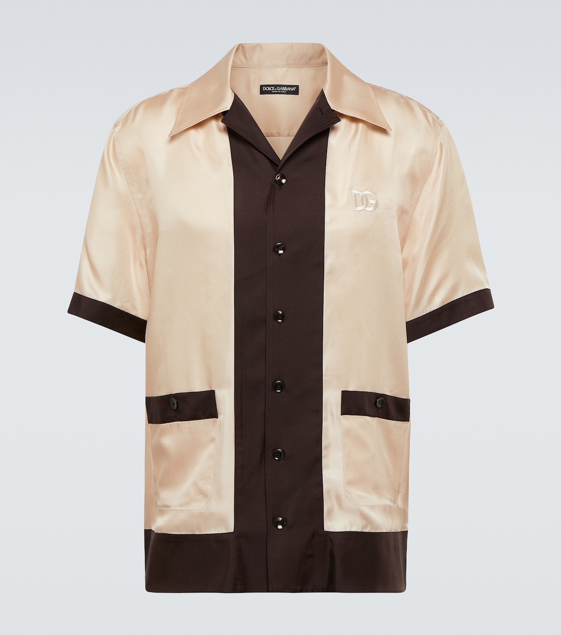 Logo silk twill bowling shirt | Dolce&Gabbana