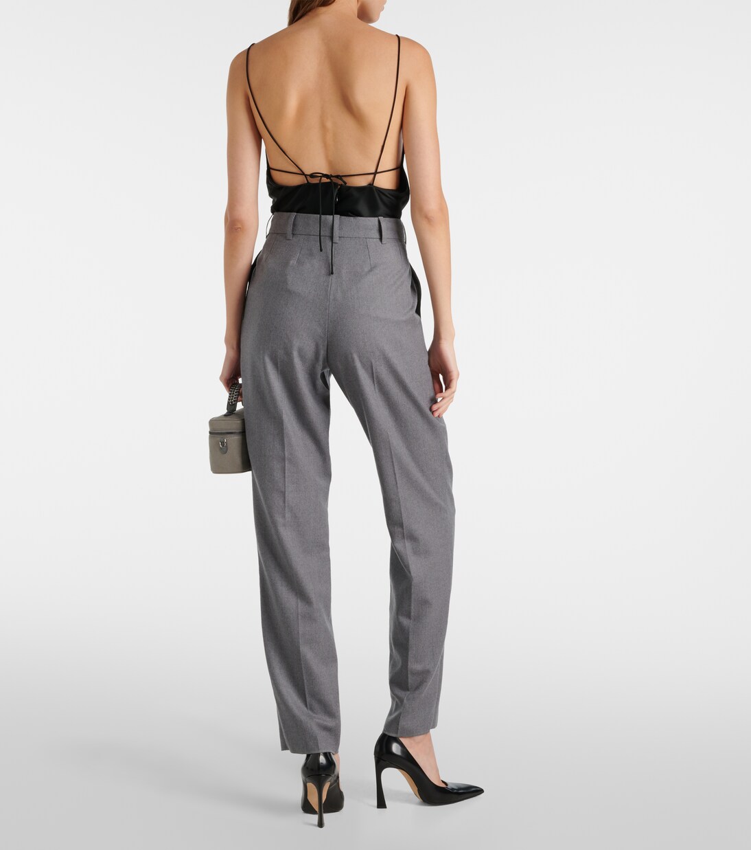 Wool flannel straight pants | Stella McCartney