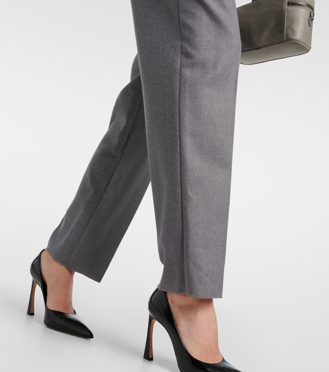 Wool flannel straight pants | Stella McCartney