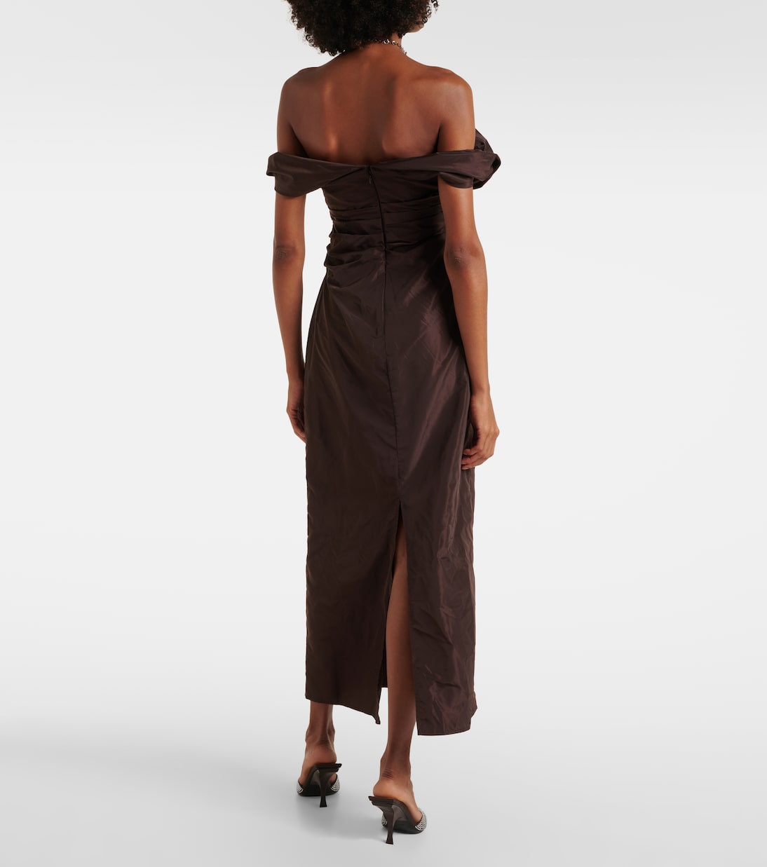 Robe longue Andrea à encolure bardot | Staud