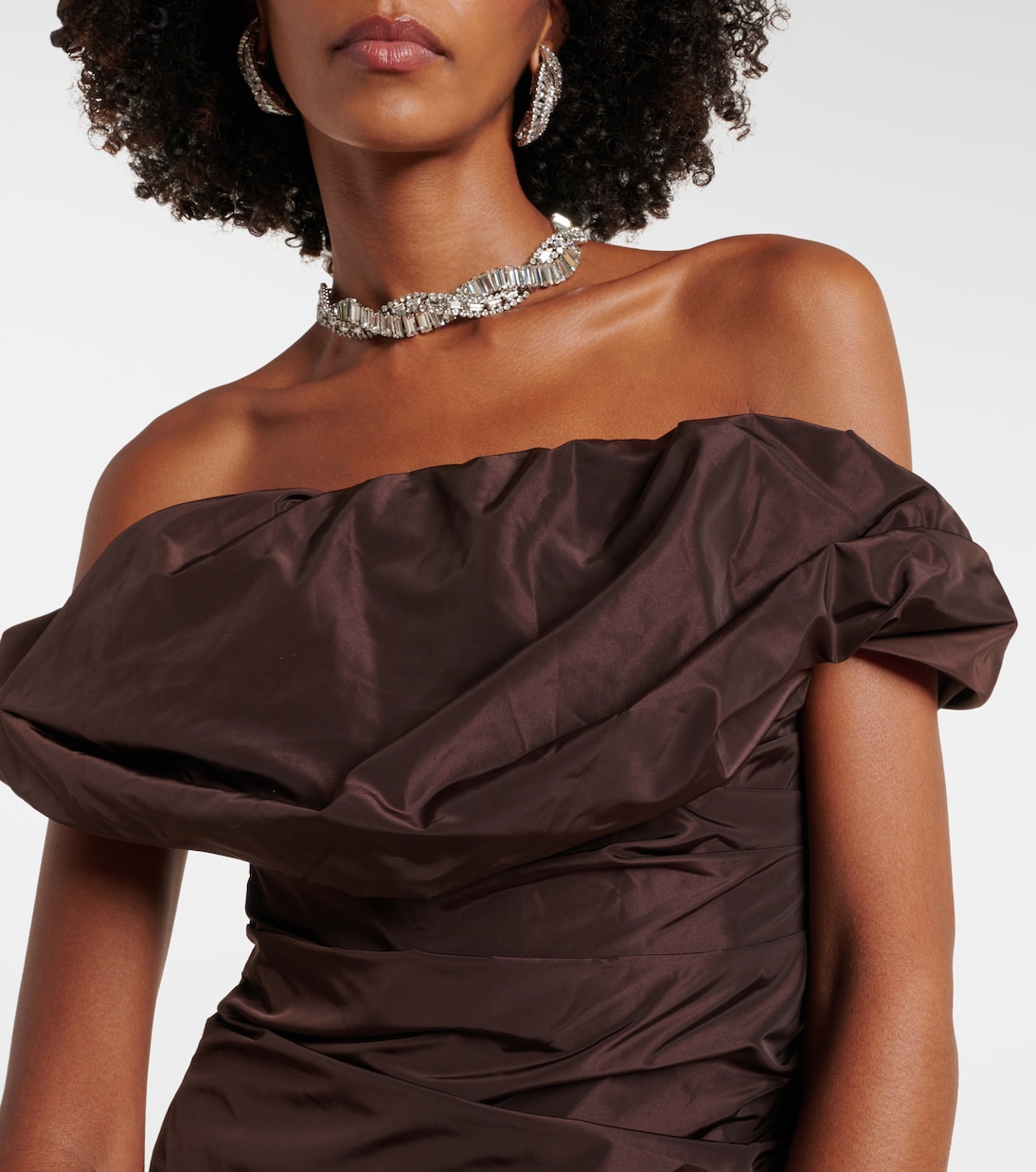 Robe longue Andrea à encolure bardot | Staud