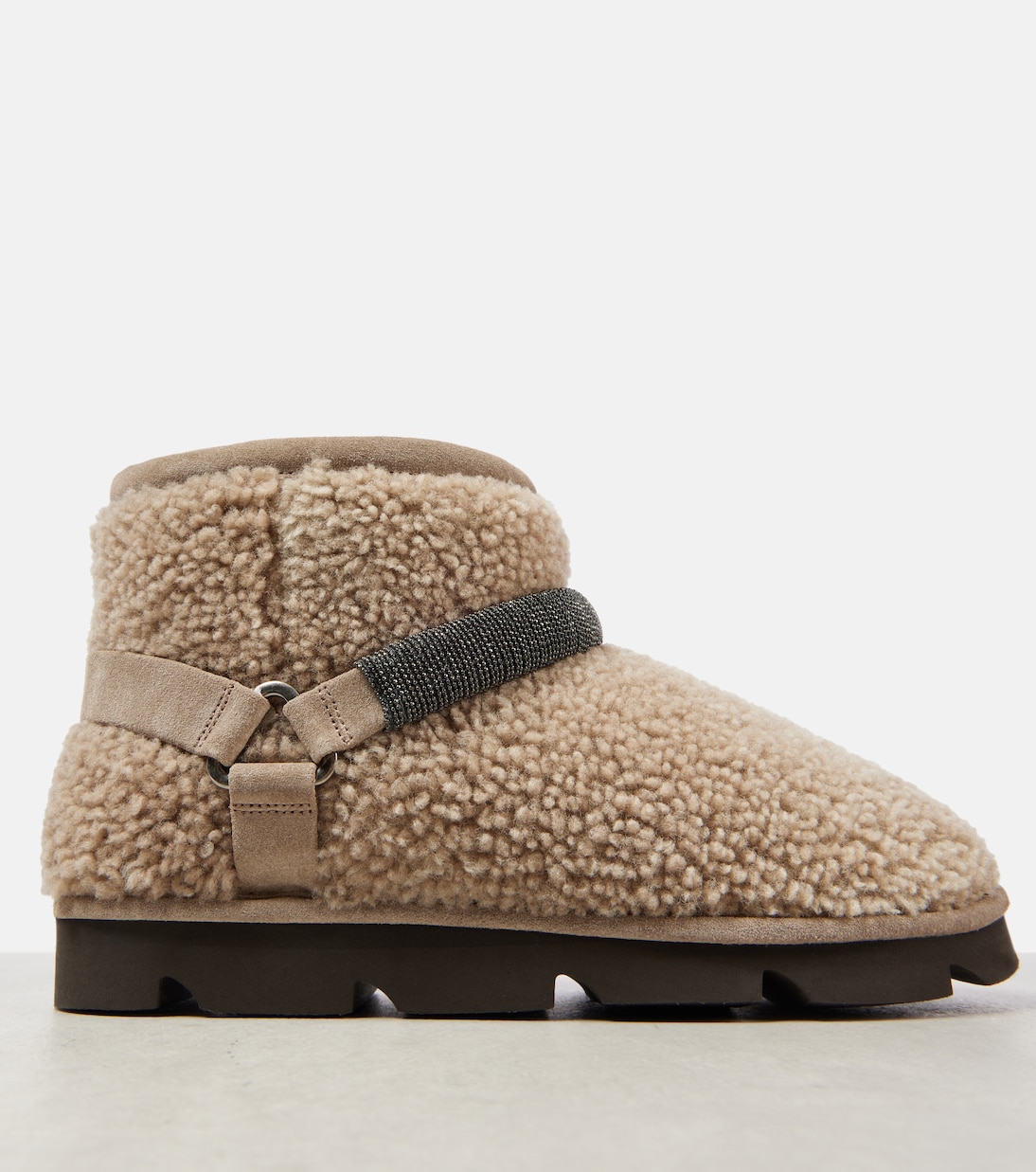 Verzierte Schneestiefel aus Shearling | Brunello Cucinelli