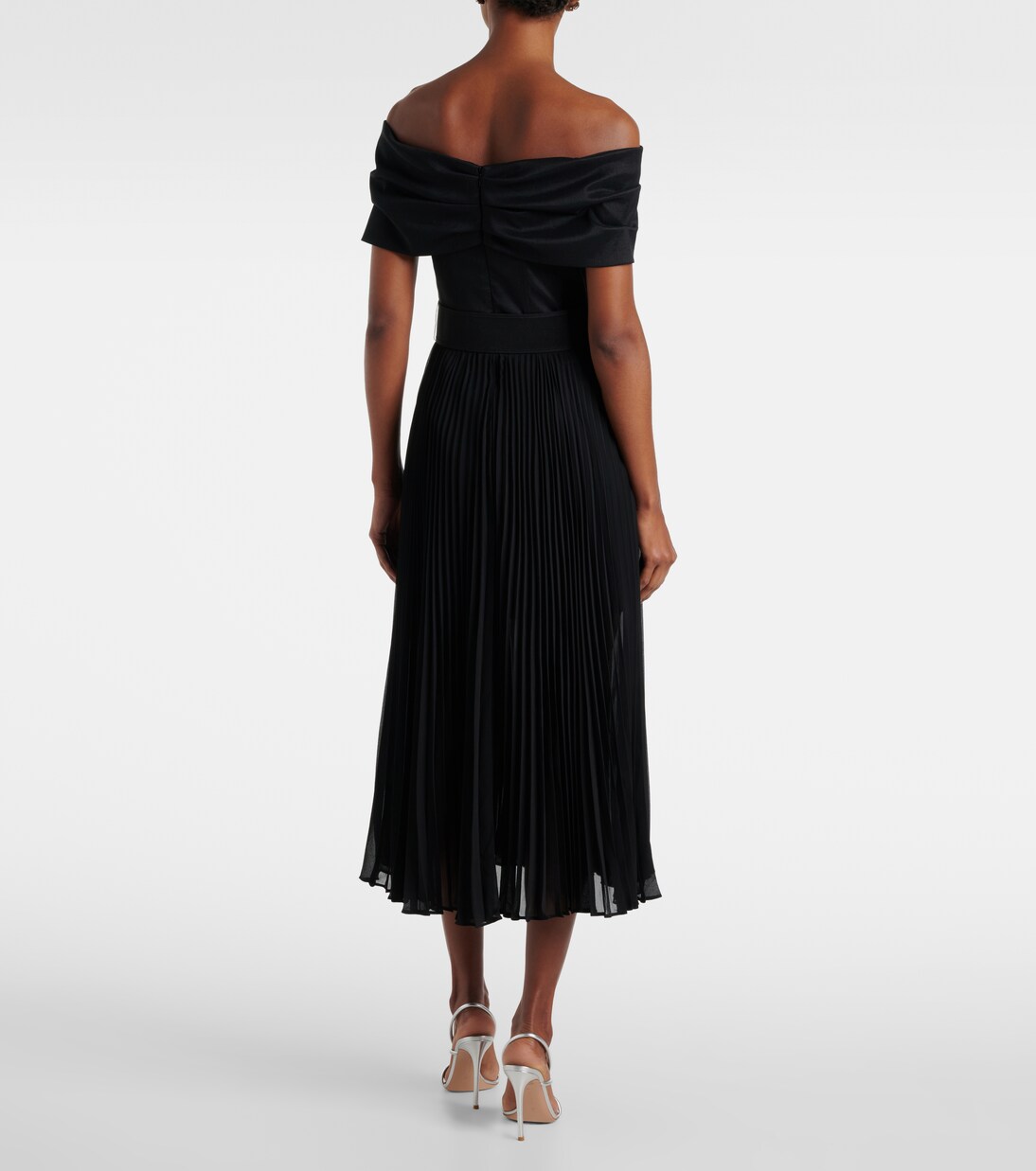 Robe midi Emelie à encolure bardot | Rebecca Vallance