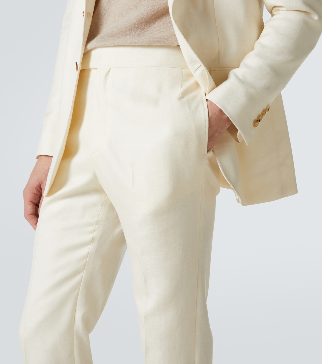 Pantaloni da abito in lana, seta e lino | Gabriela Hearst