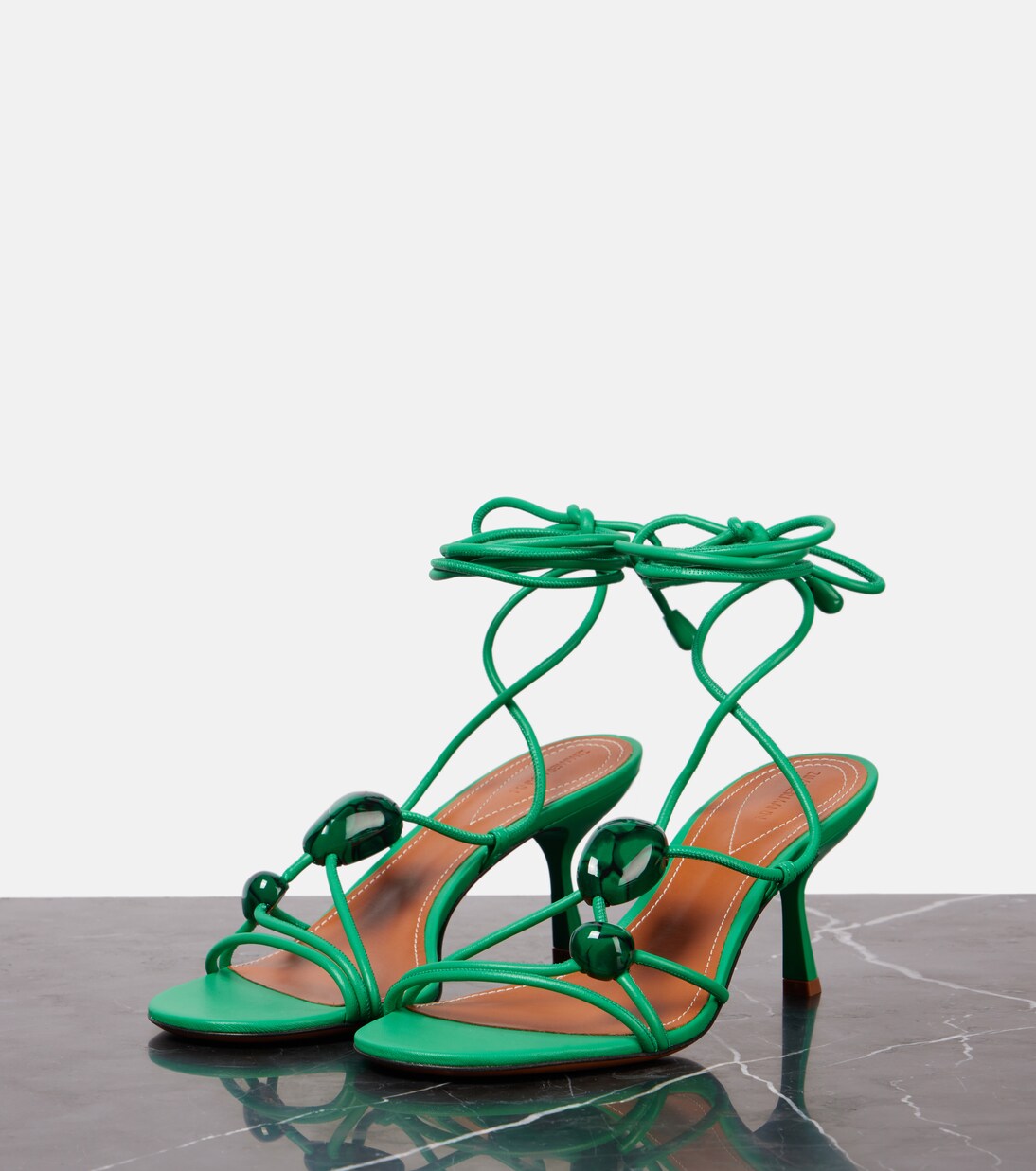 Gleam 65 embellished leather sandals | Zimmermann