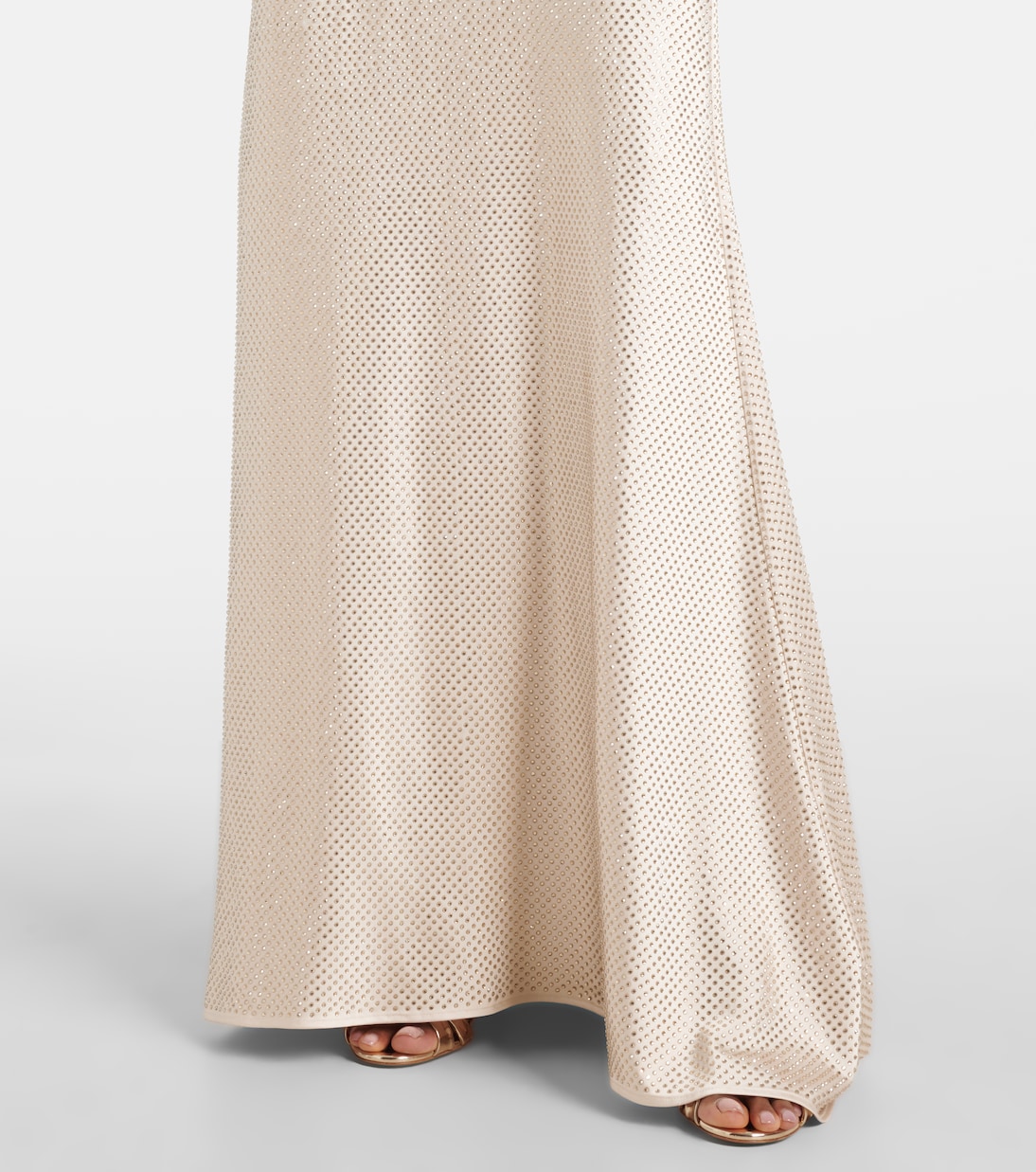 Abito lungo in raso con cristalli | Roland Mouret