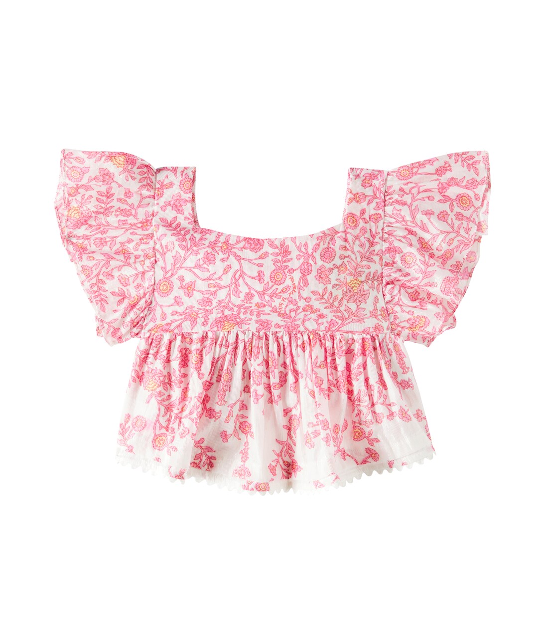 Cycas ruffled cotton-blend tank top | Poupette St Barth Kids