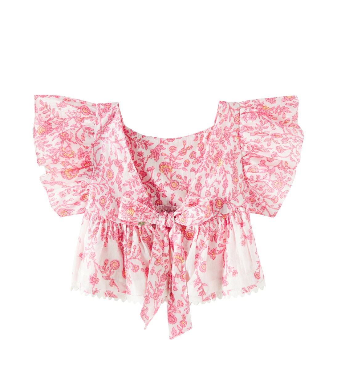 Cycas ruffled cotton-blend tank top | Poupette St Barth Kids