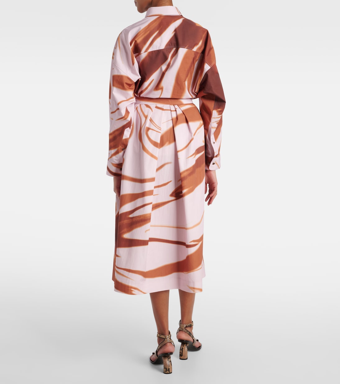 Bedruckter Midirock aus Baumwolle | Dries Van Noten