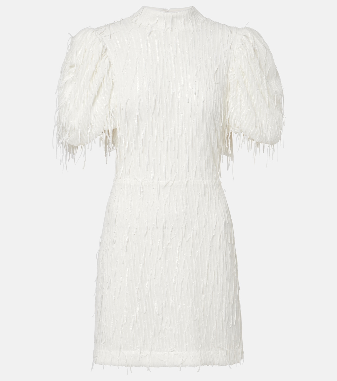 Bridal sequined puff-sleeve minidress | Rotate