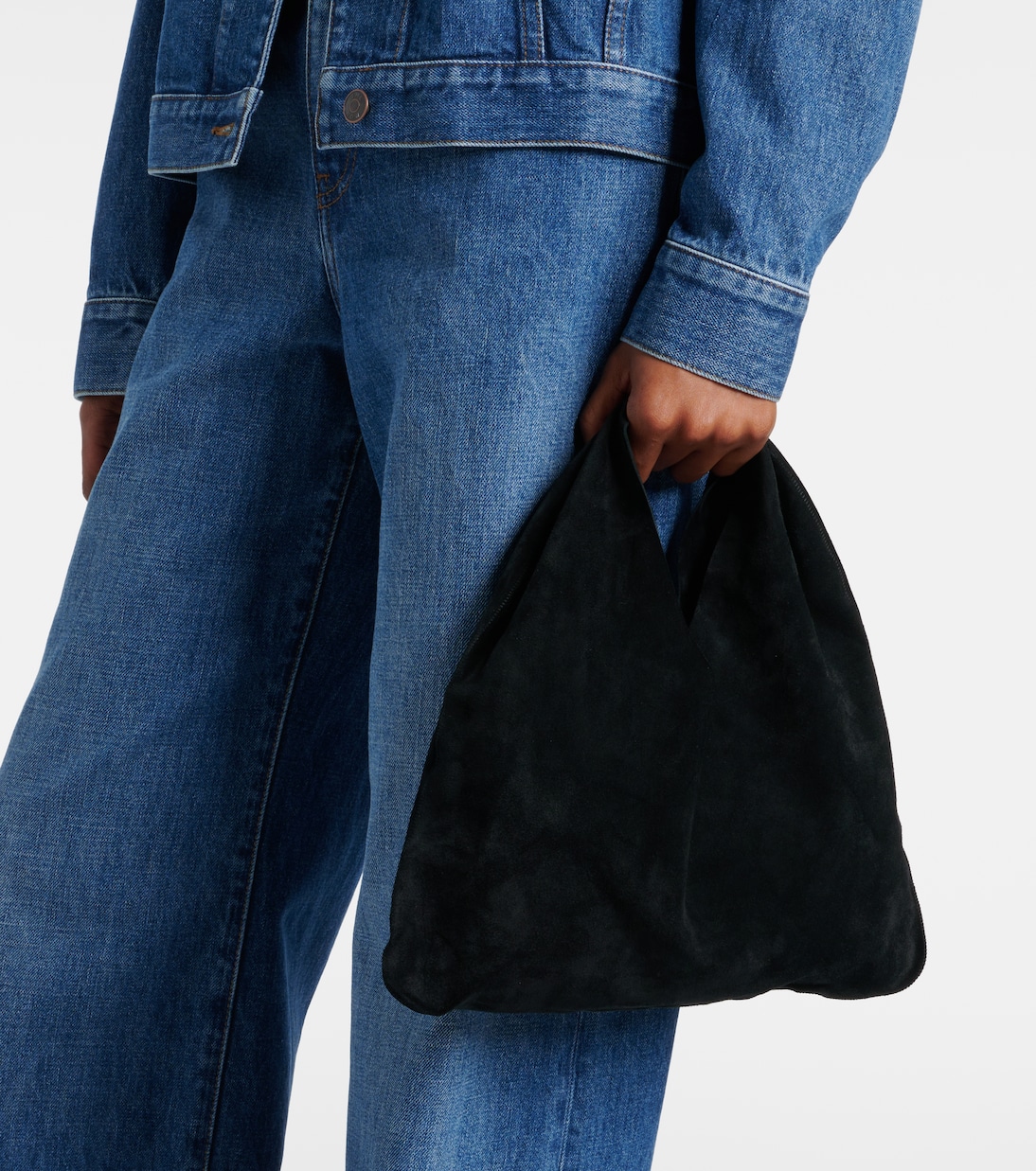 Bindle Small suede tote bag | The Row