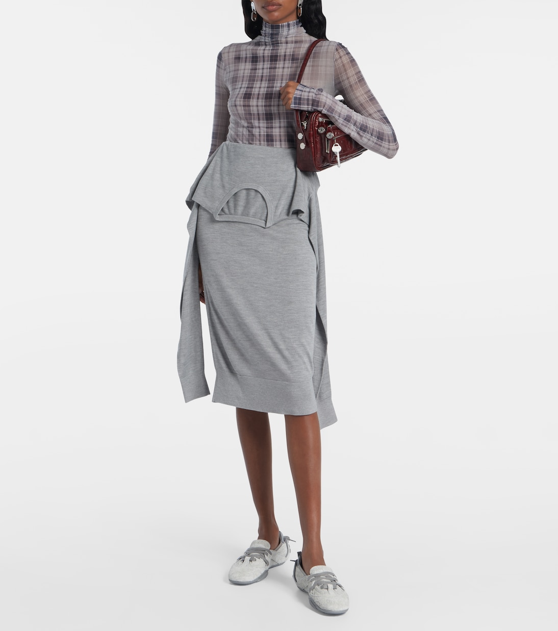 Midirock aus Seiden-Jersey | Acne Studios