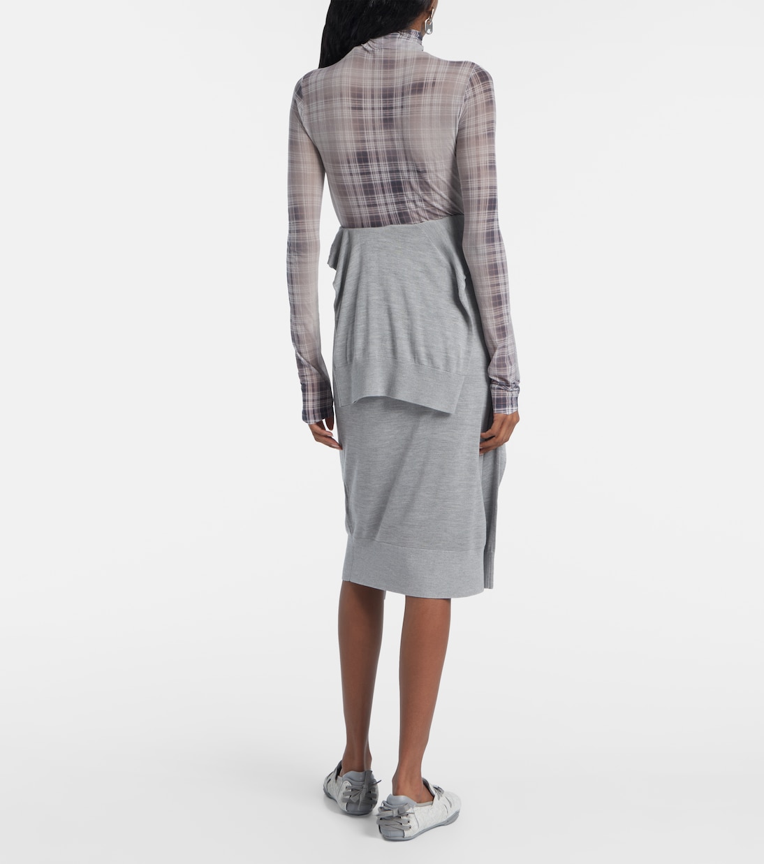 Midirock aus Seiden-Jersey | Acne Studios