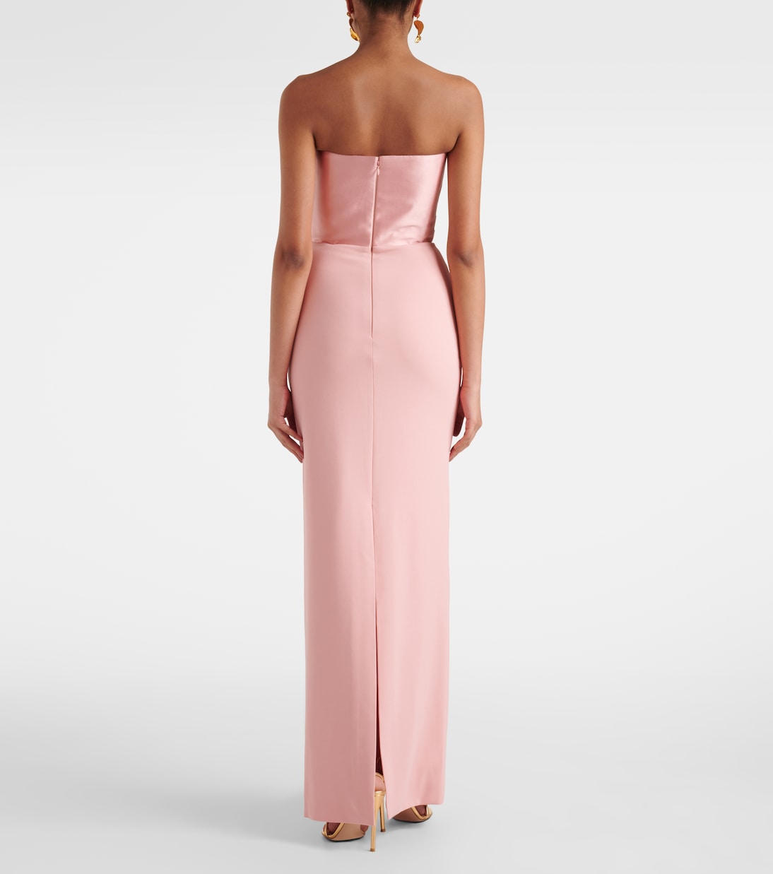 Bustier-Robe Afra aus Crêpe und Satin | Solace London