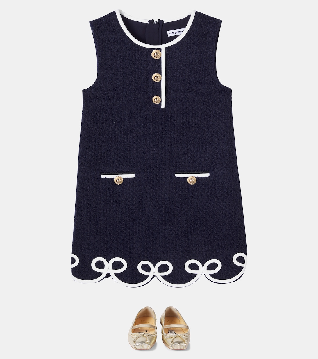 Kleid aus Bouclé | Self-Portrait Kids