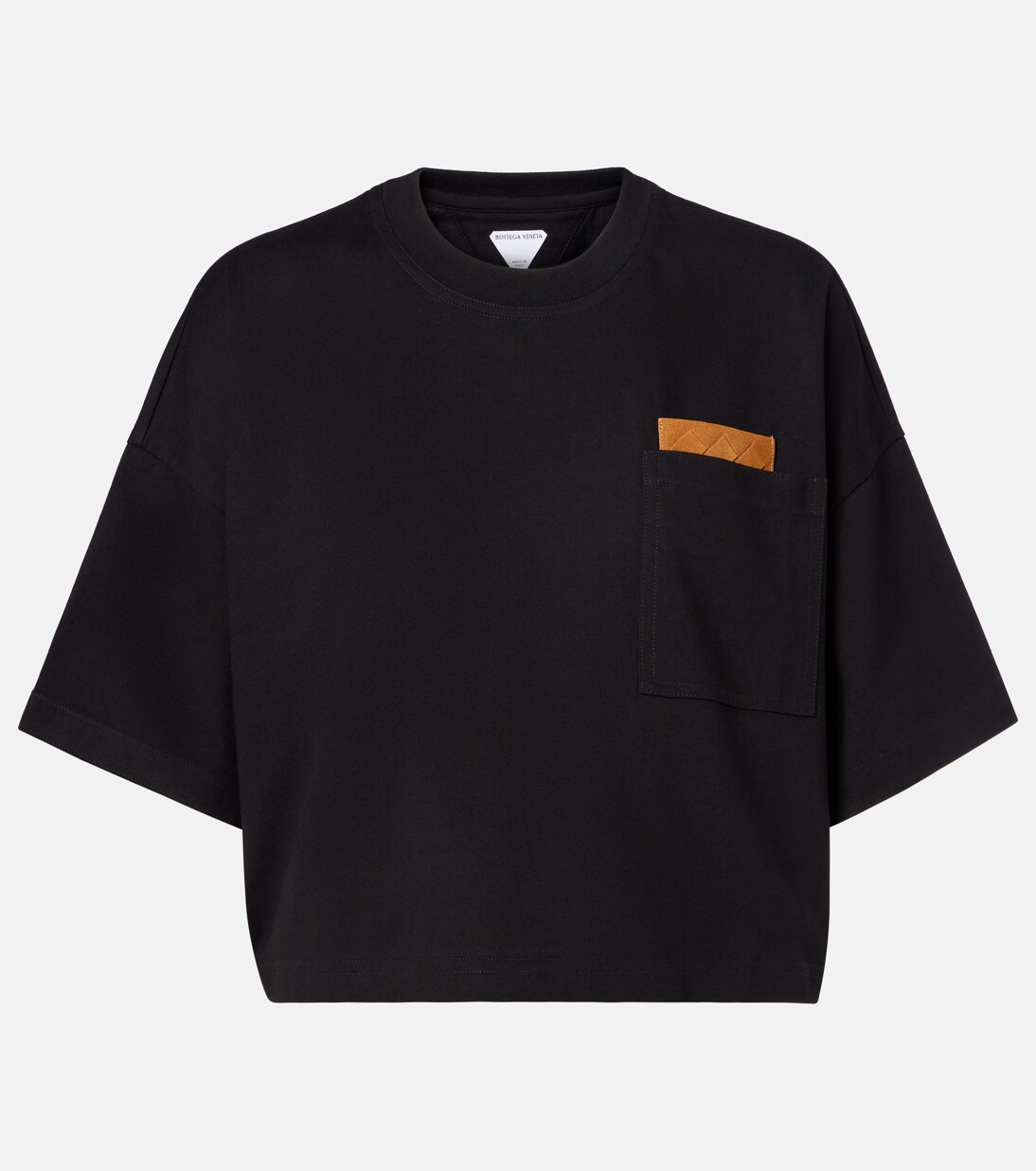 T-shirt cropped in jersey di cotone  | Bottega Veneta