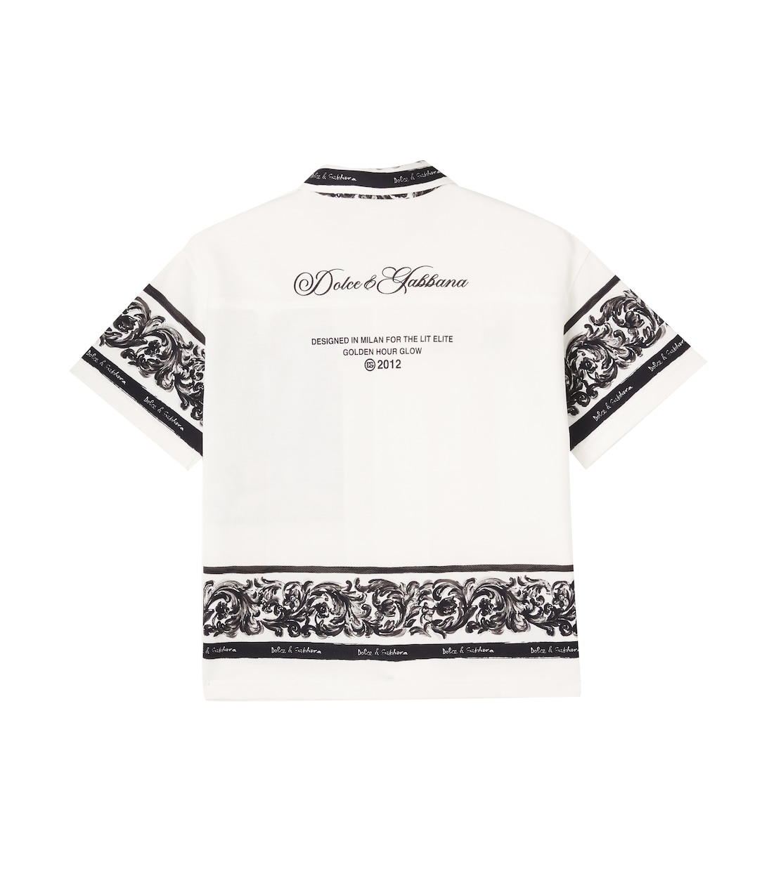 Majolica logo cotton piqué shirt | Dolce&Gabbana Kids