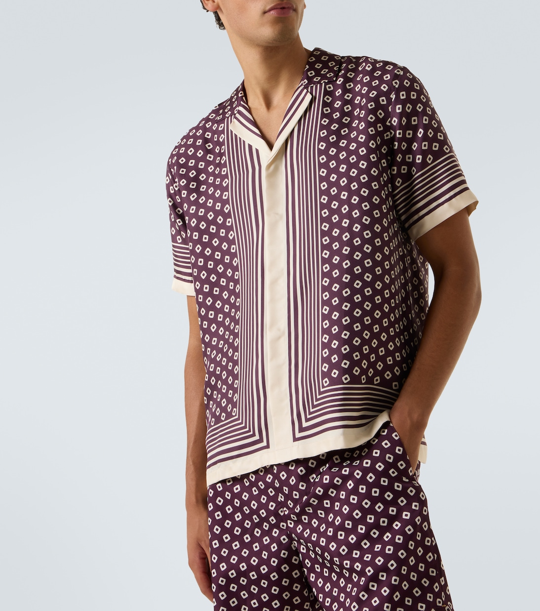 Camisa Maitan de seda estampada | Orlebar Brown