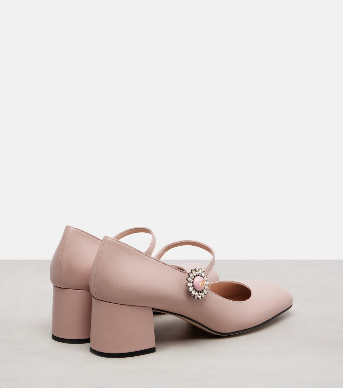 Mary-Jane-Pumps Daisy Jewel 55 aus Leder | Valentino Garavani