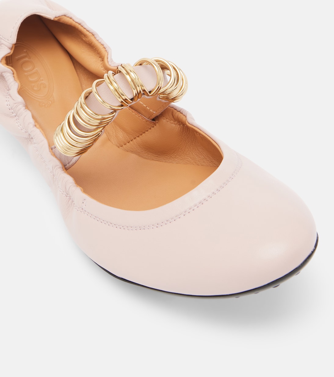 Embellished leather ballet flats | Tod's