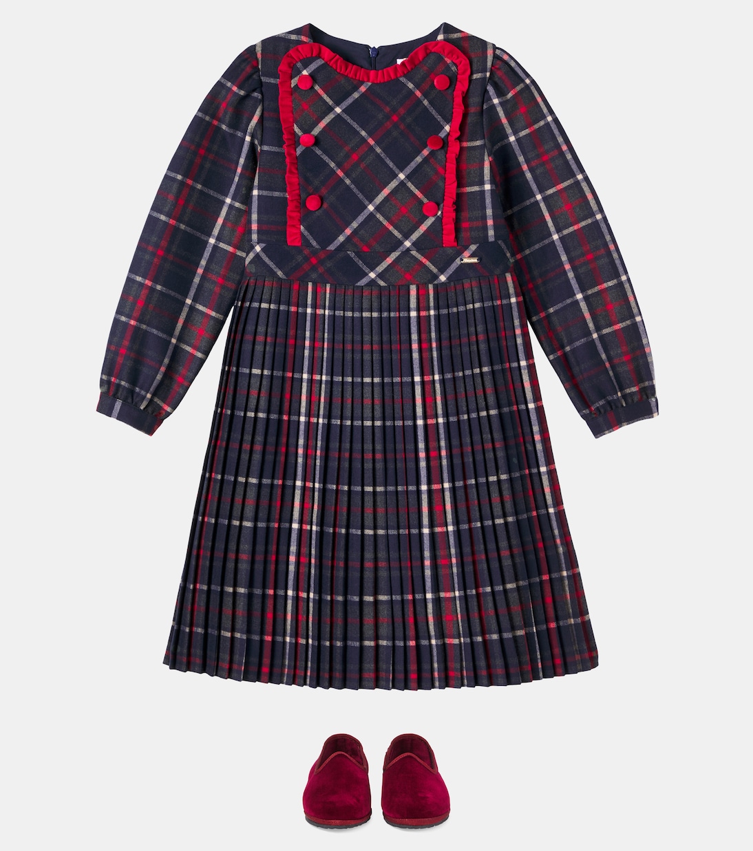 Plaid pleated dress | Patachou