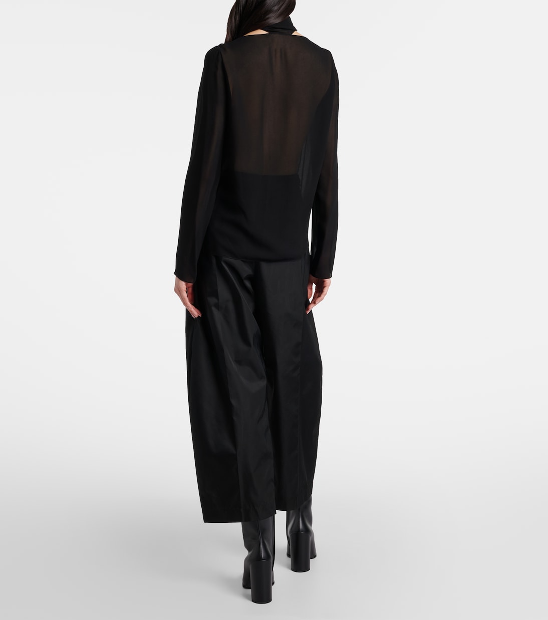 Sheer tie-neck blouse | Alaïa