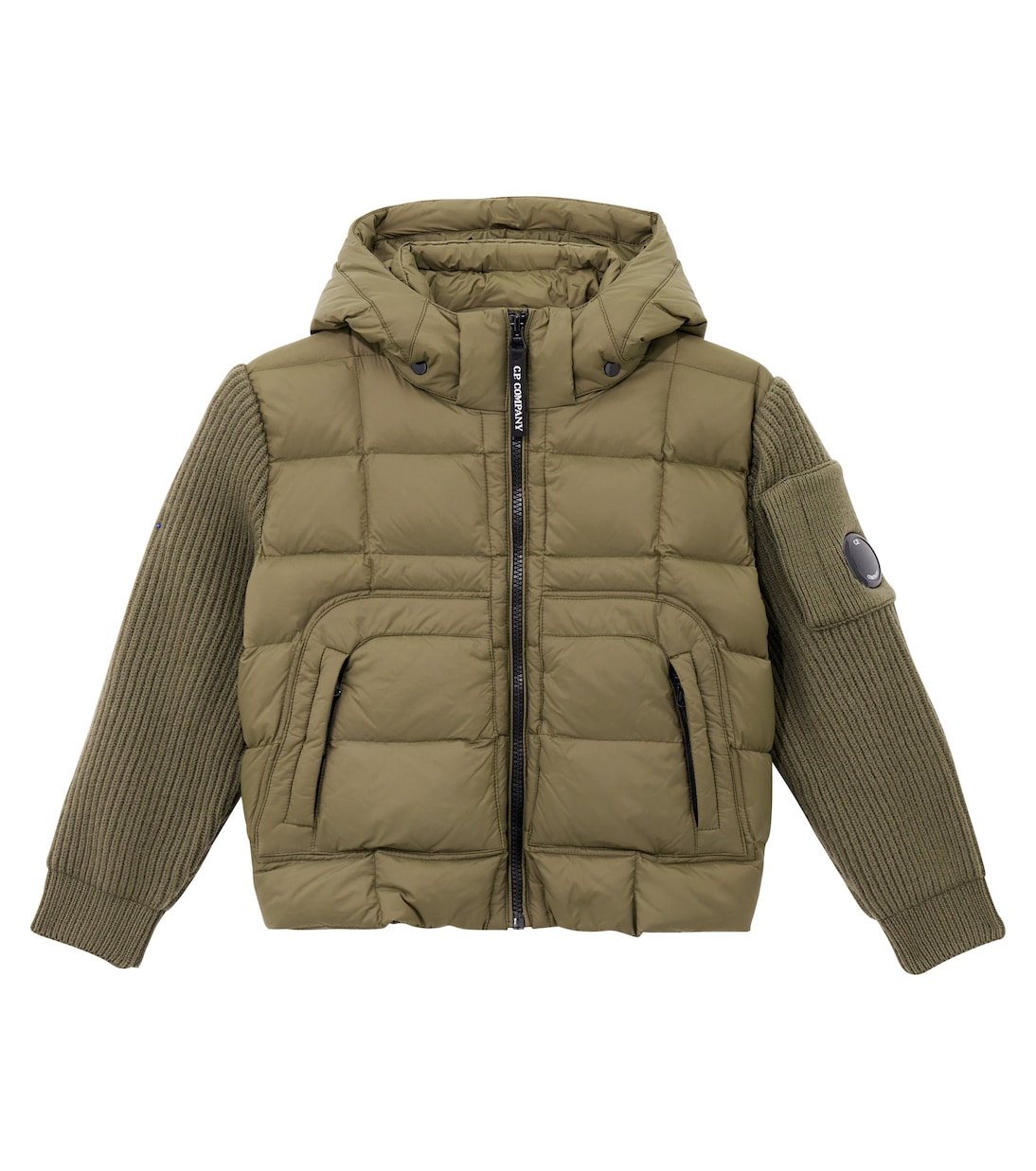 Lens ribbed-knit down jacket | C.P. Company Kids