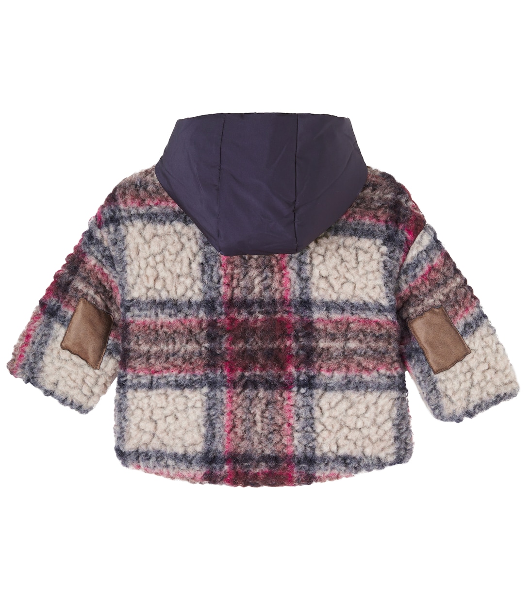 Baby Hans checked wool-blend teddy jacket | 1 + in the Family