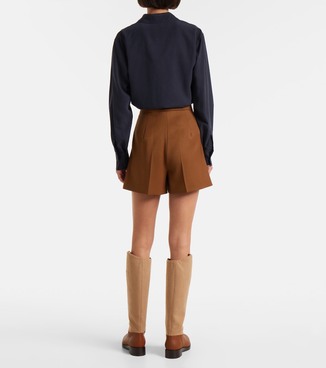 Ozieri high-rise virgin wool shorts  | Max Mara