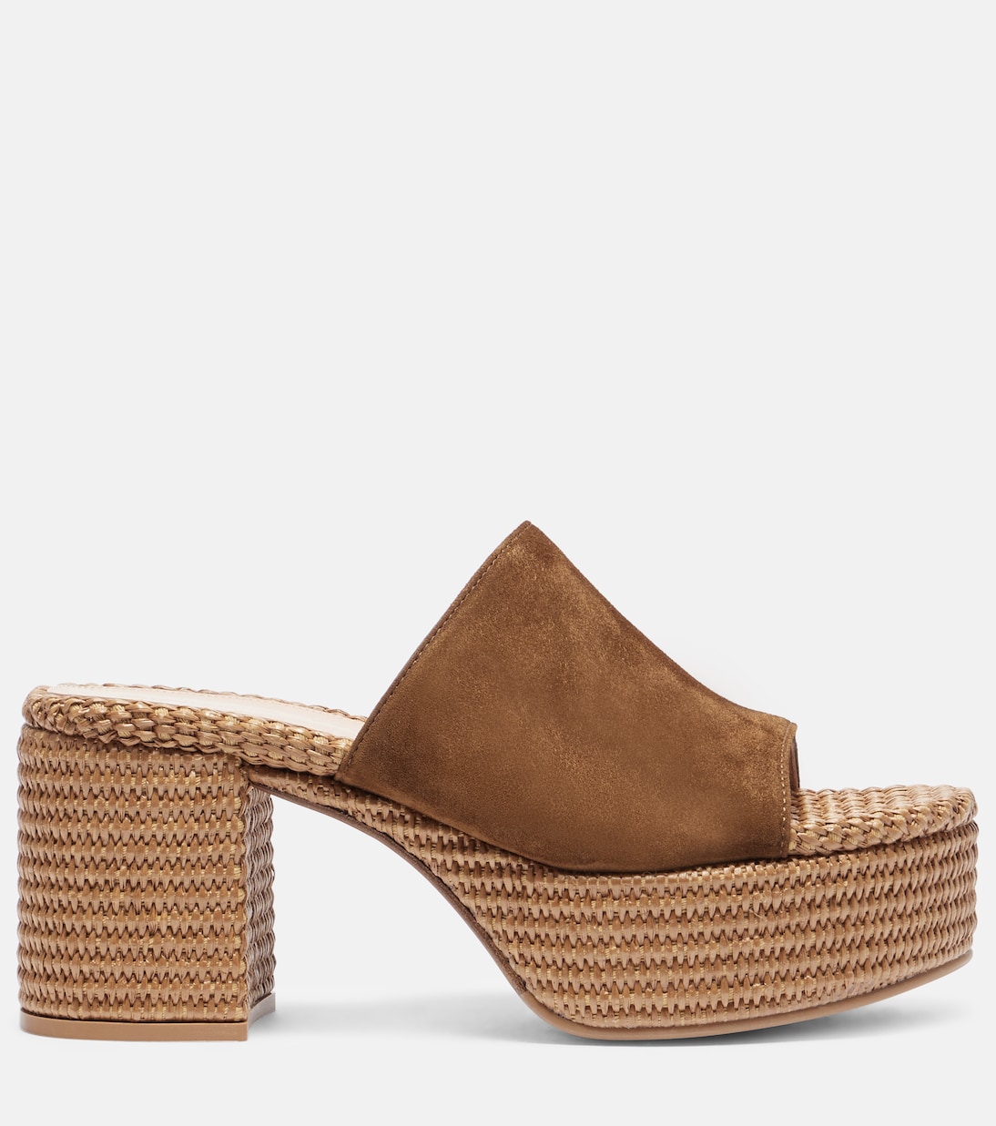 Suede platform espadrille mules | Gianvito Rossi