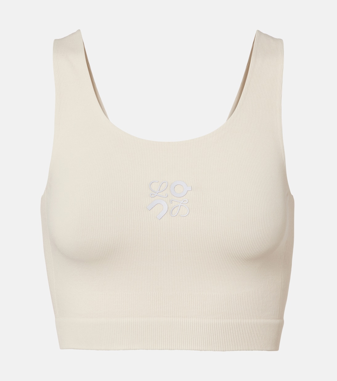 x On ribbed-knit sports bra | Loewe
