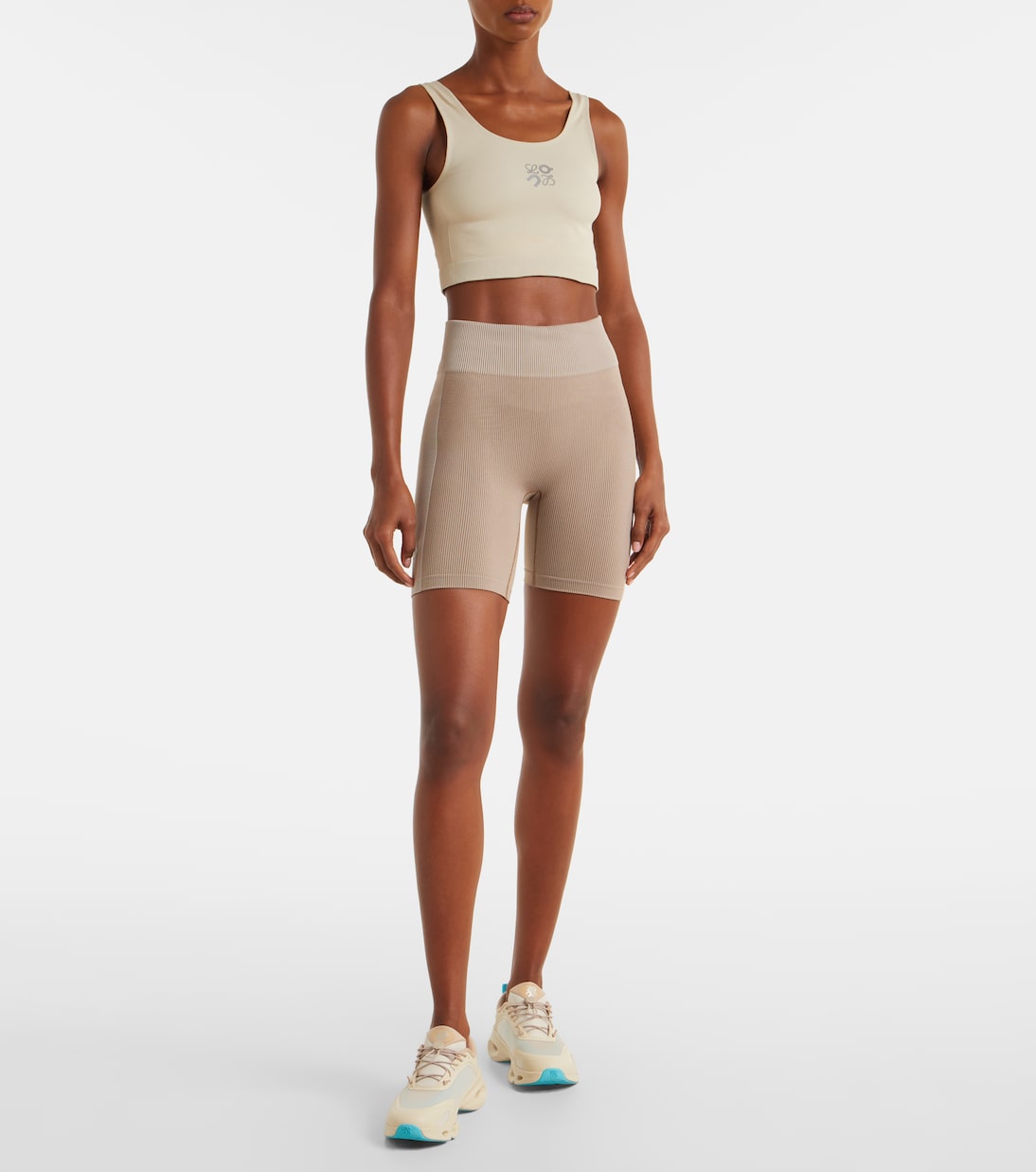 x On ribbed-knit sports bra | Loewe