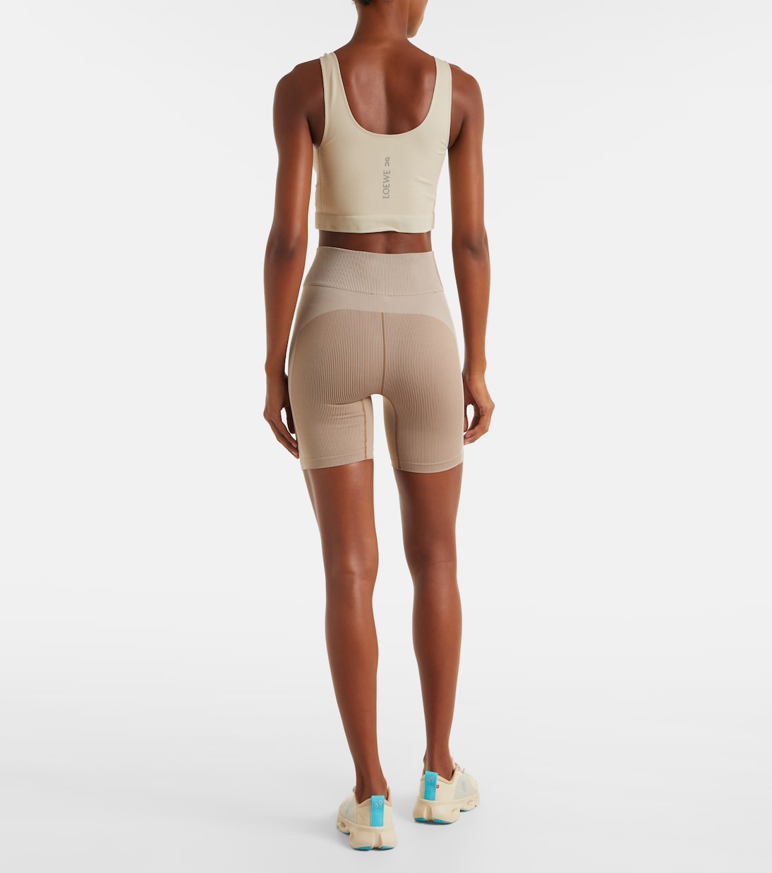 x On ribbed-knit sports bra | Loewe