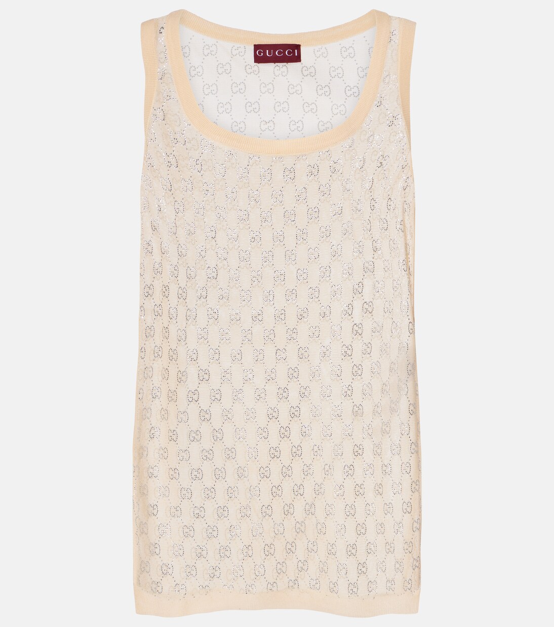 GG embellished silk top | Gucci