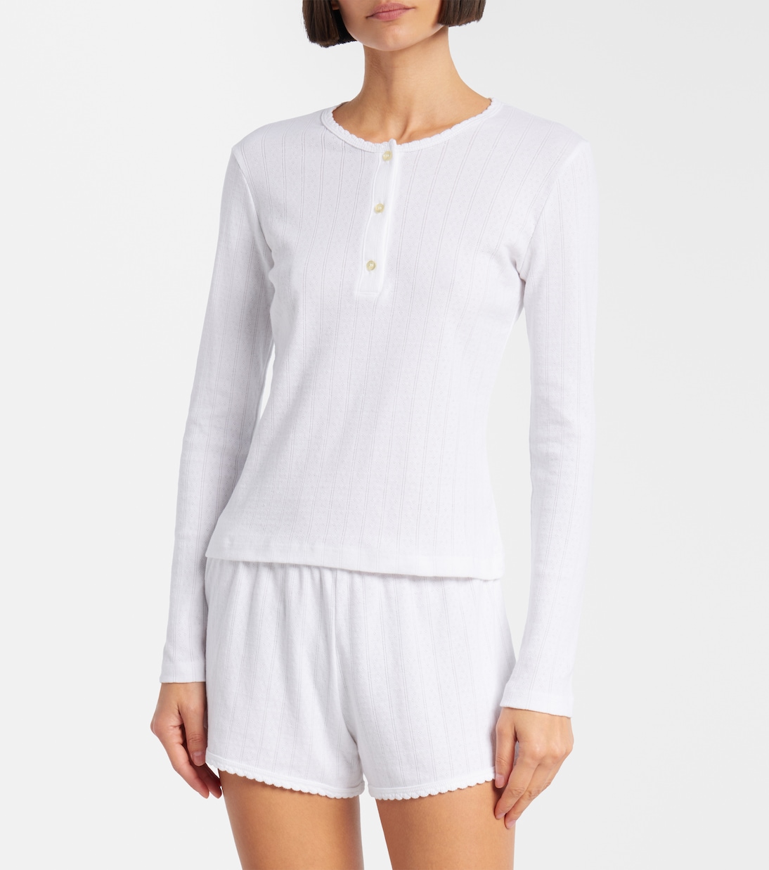 Top Henley en coton | Leset