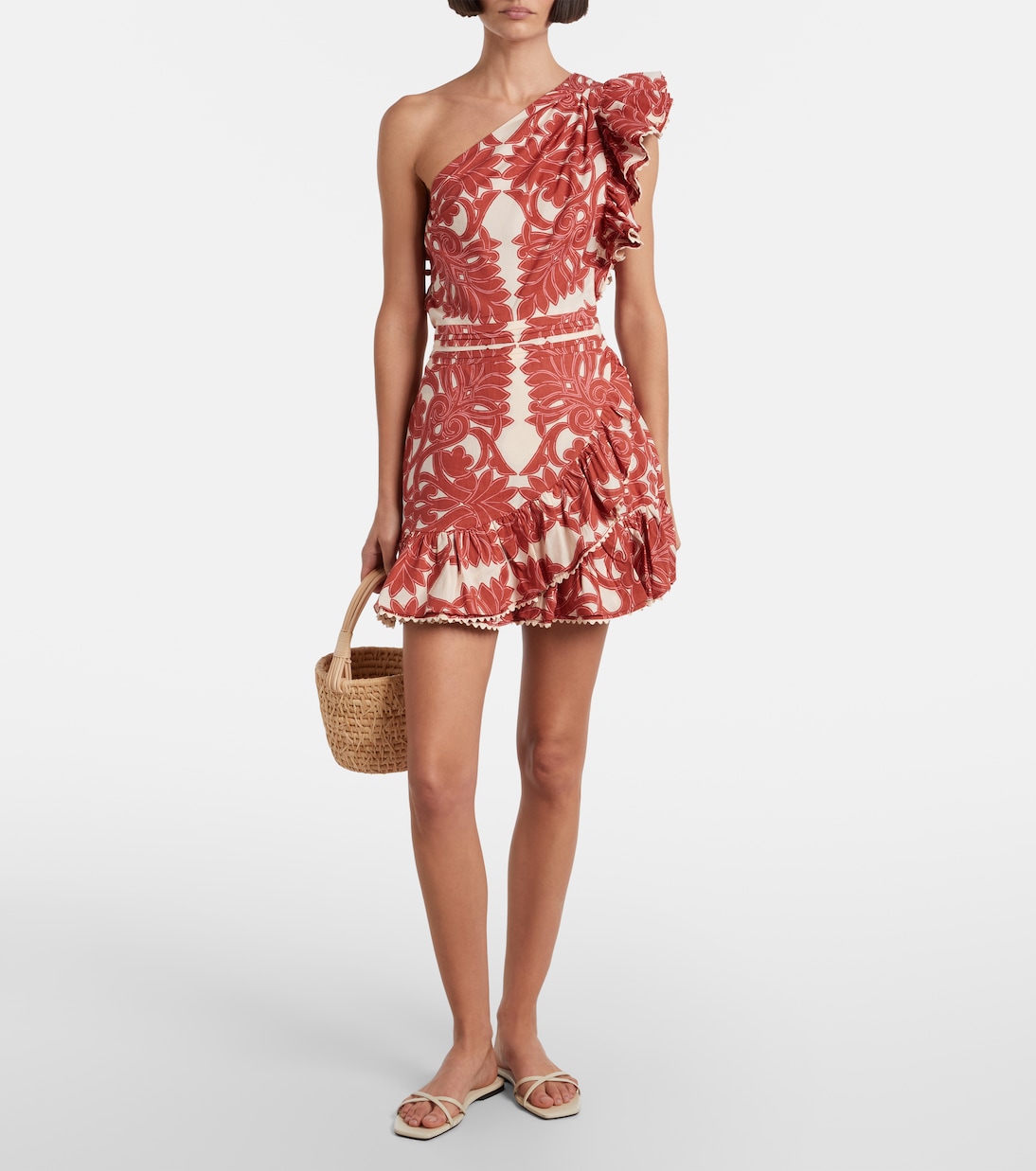 Corinne ruffled cotton minidress | Poupette St Barth