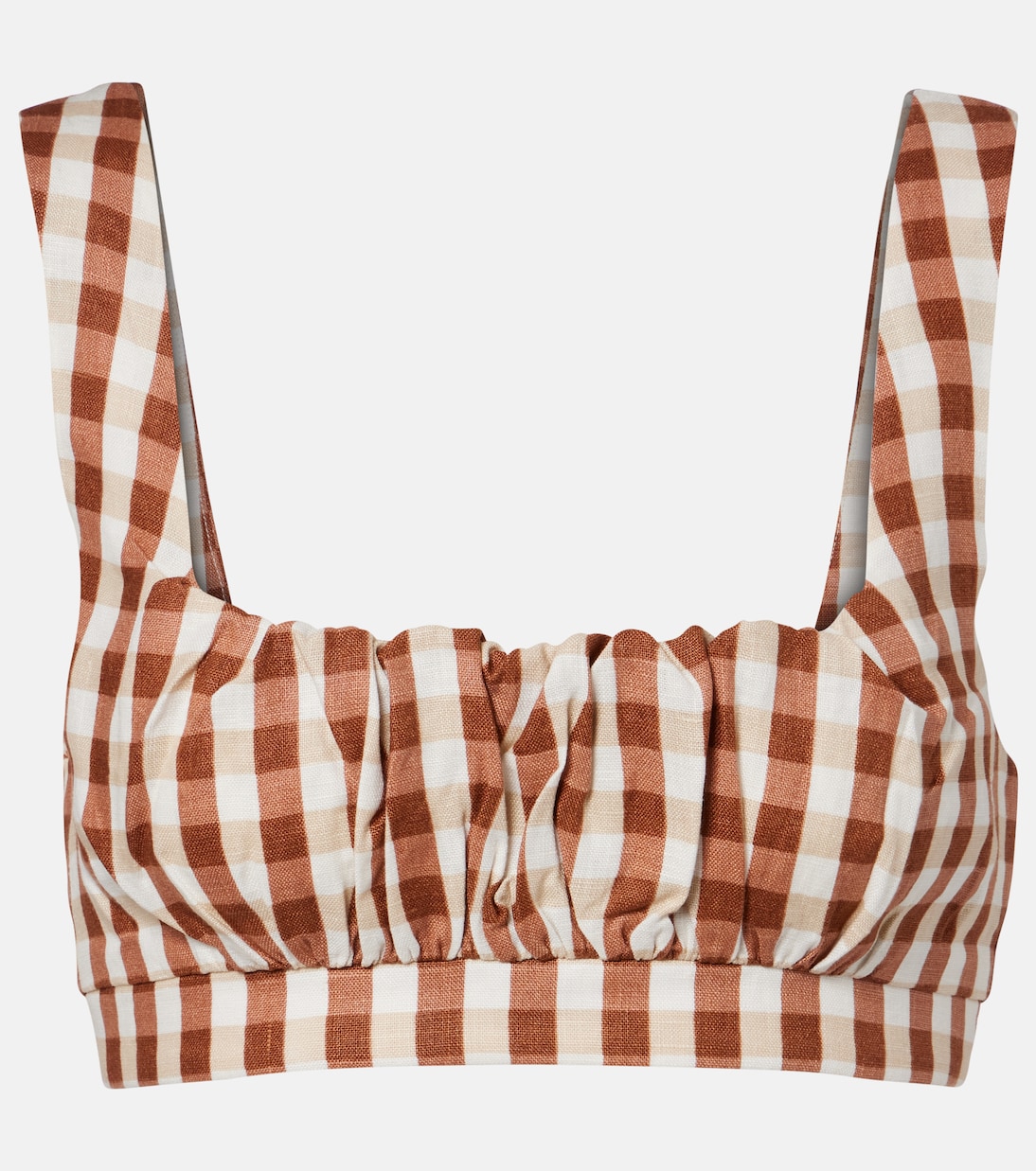 Ida gingham linen crop top | Faithfull