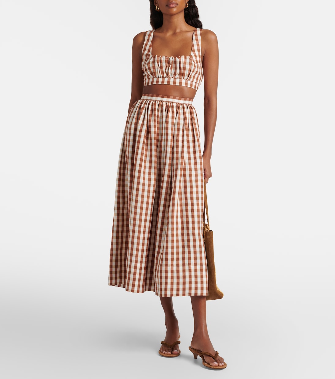 Ida gingham linen crop top | Faithfull