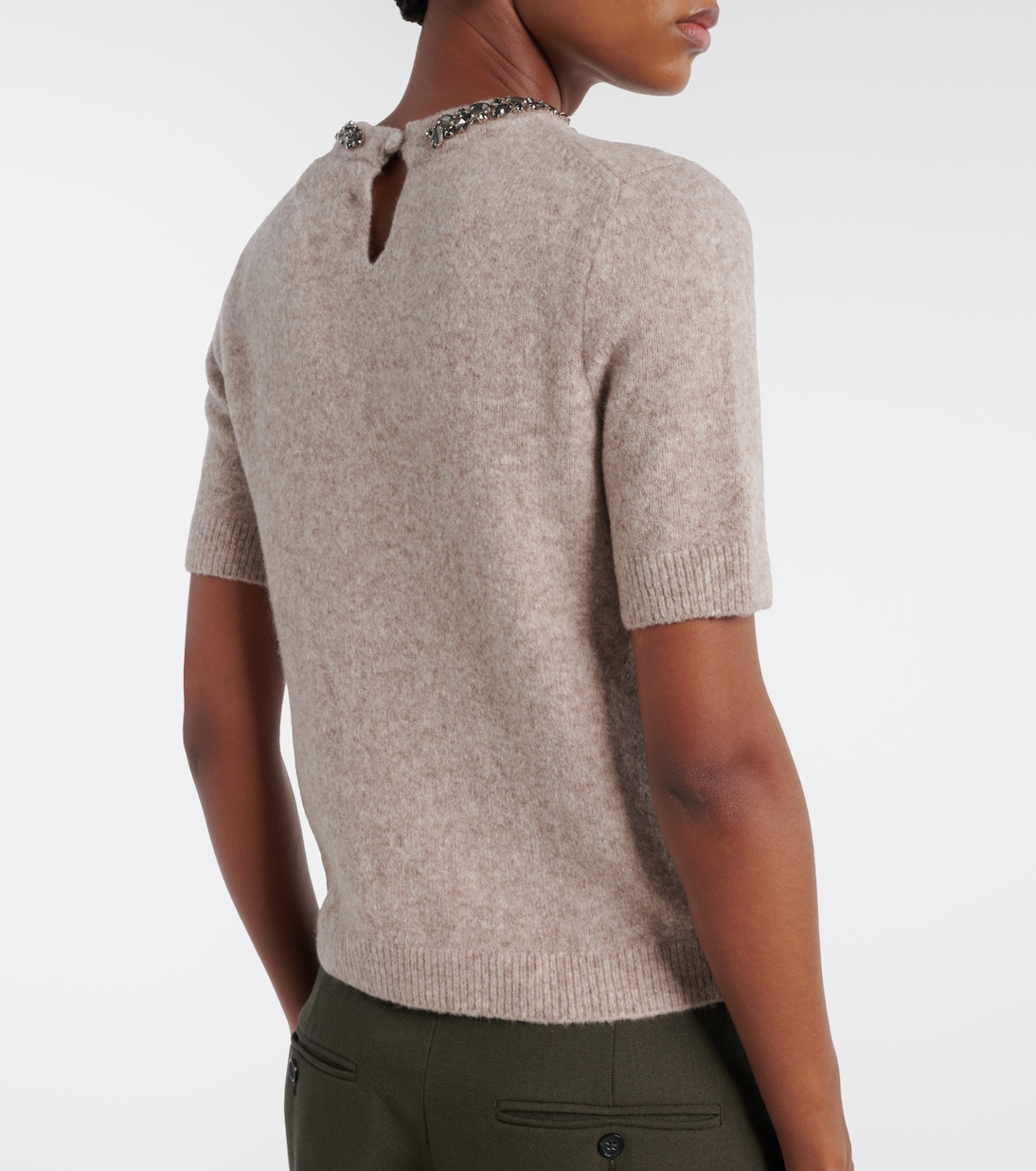 Top Briana in misto lana con cristalli | Velvet