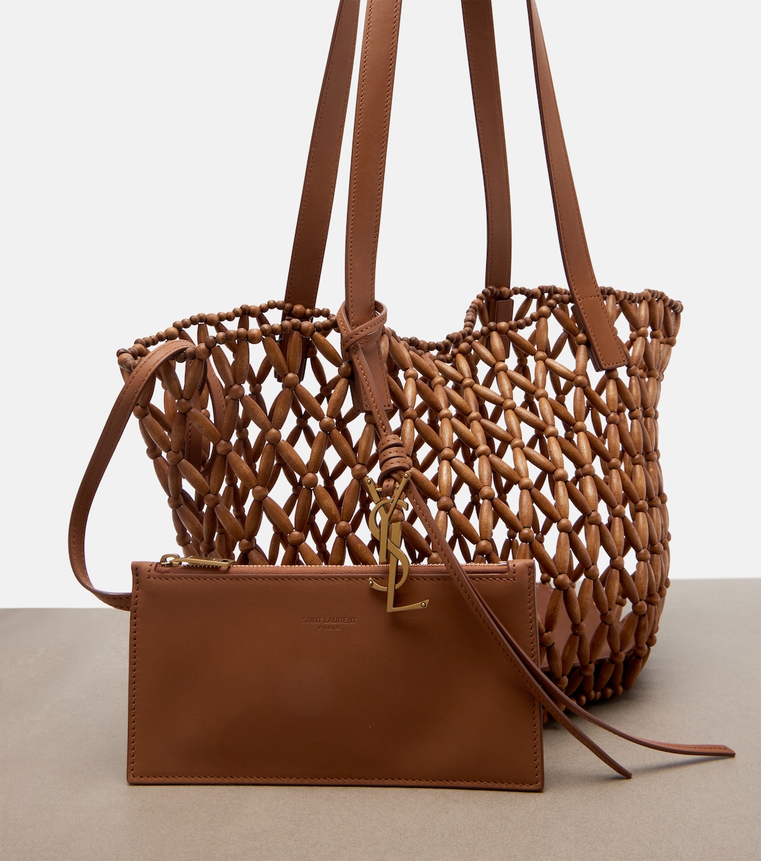 Tote Bag Panier Small aus Holz | Saint Laurent