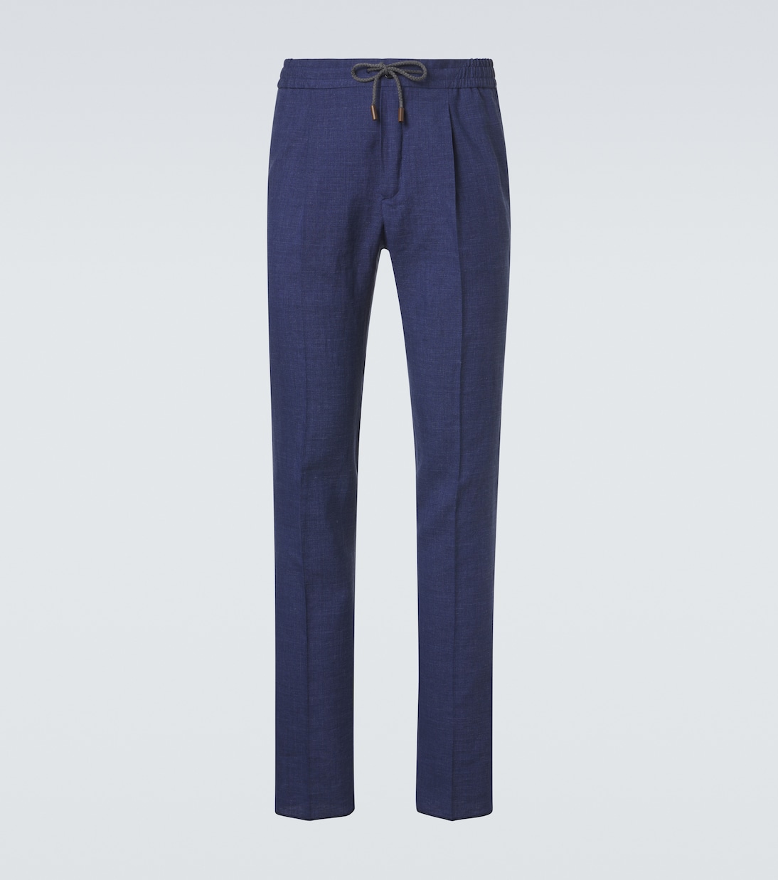 Linen, wool and silk tapered pants | Slowear