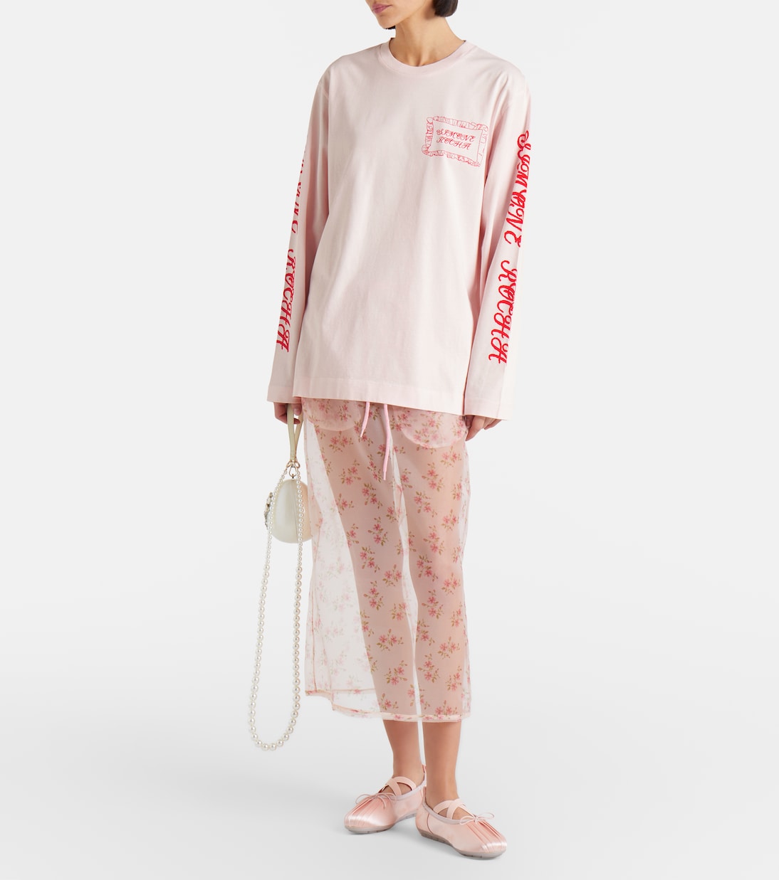 Pillowcase printed cotton jersey T-shirt | Simone Rocha