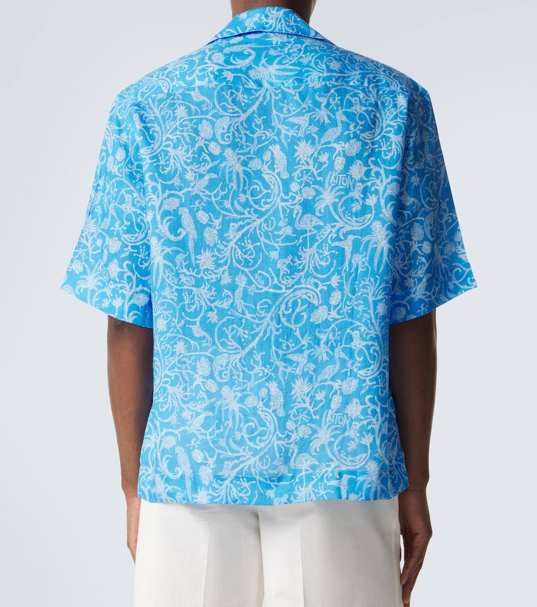 Camicia bowling in lino con stampa | Kiton