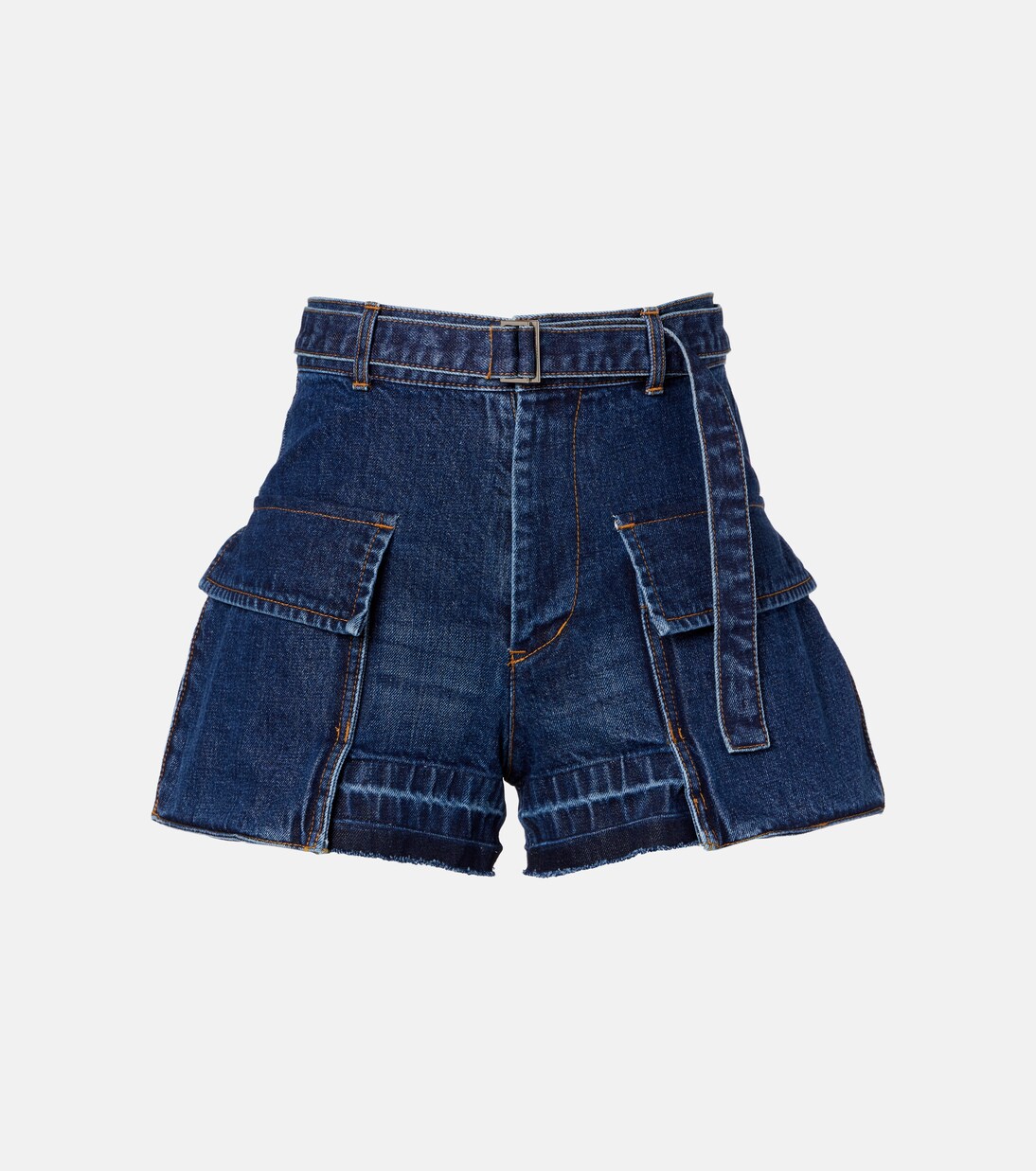 Belted denim shorts | Sacai