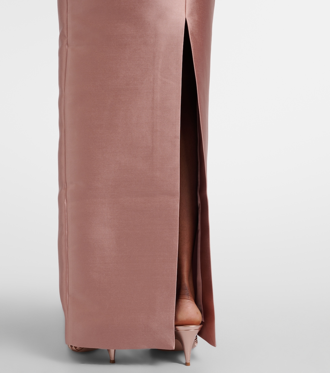 Lucille strapless satin gown | Solace London