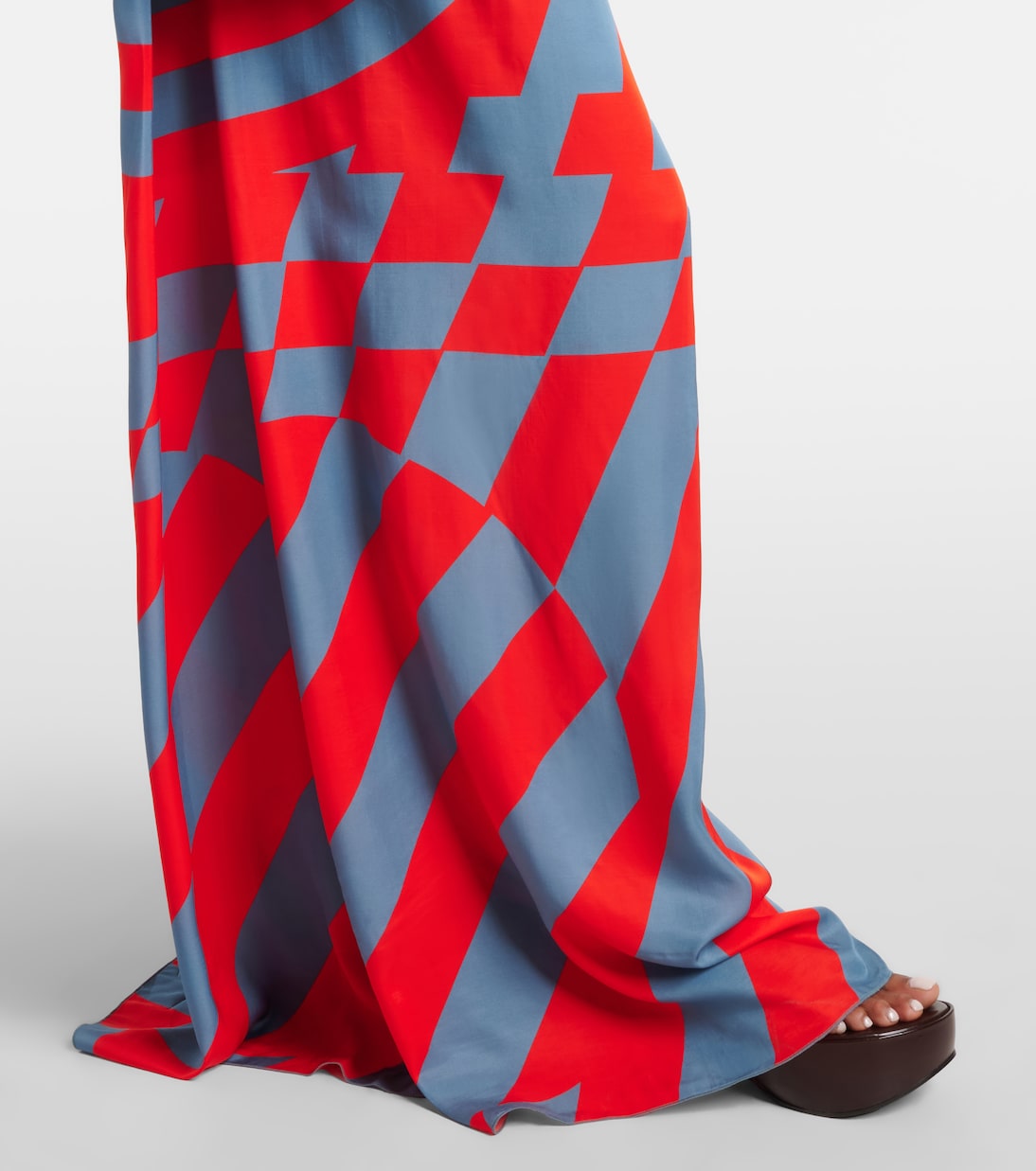 Printed satin maxi dress | Dries Van Noten