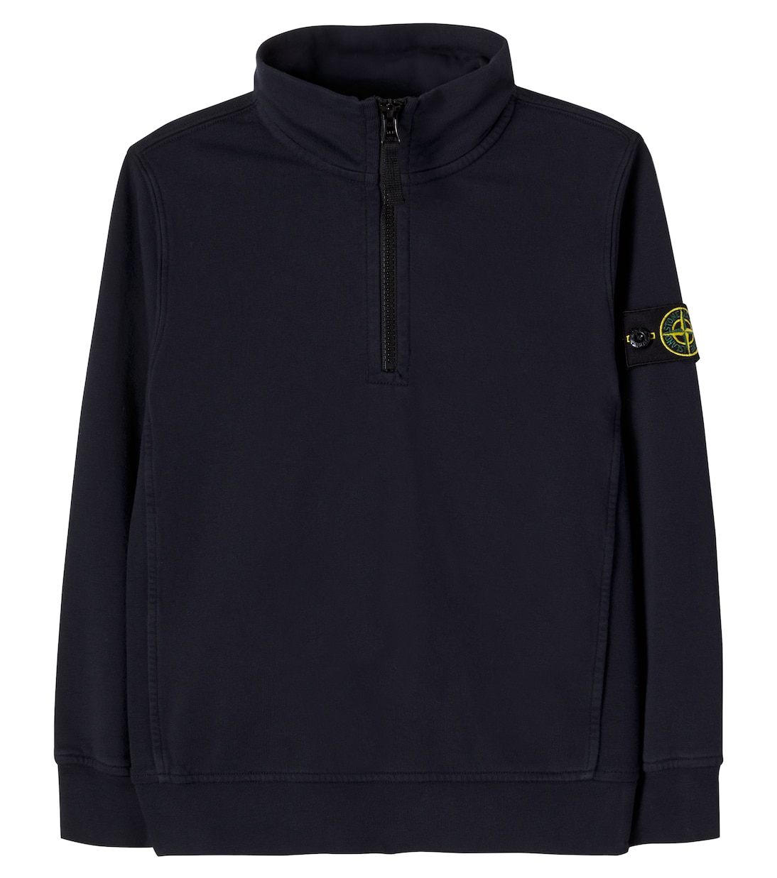 Compass cotton jersey half-zip sweatshirt | Stone Island Junior