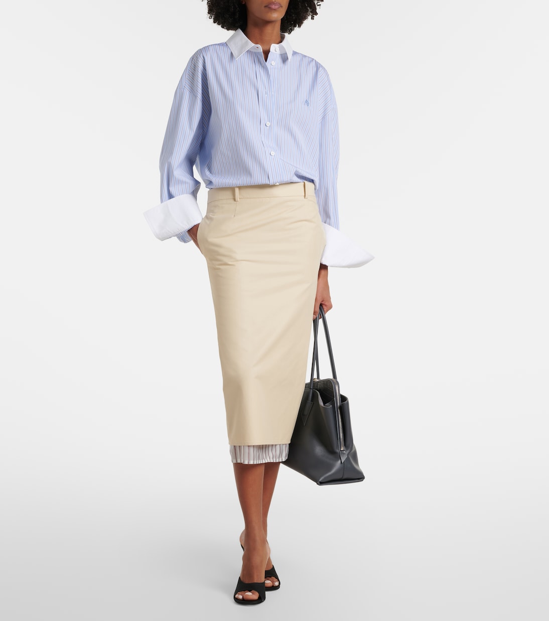 Cotton-blend pencil skirt | The Attico