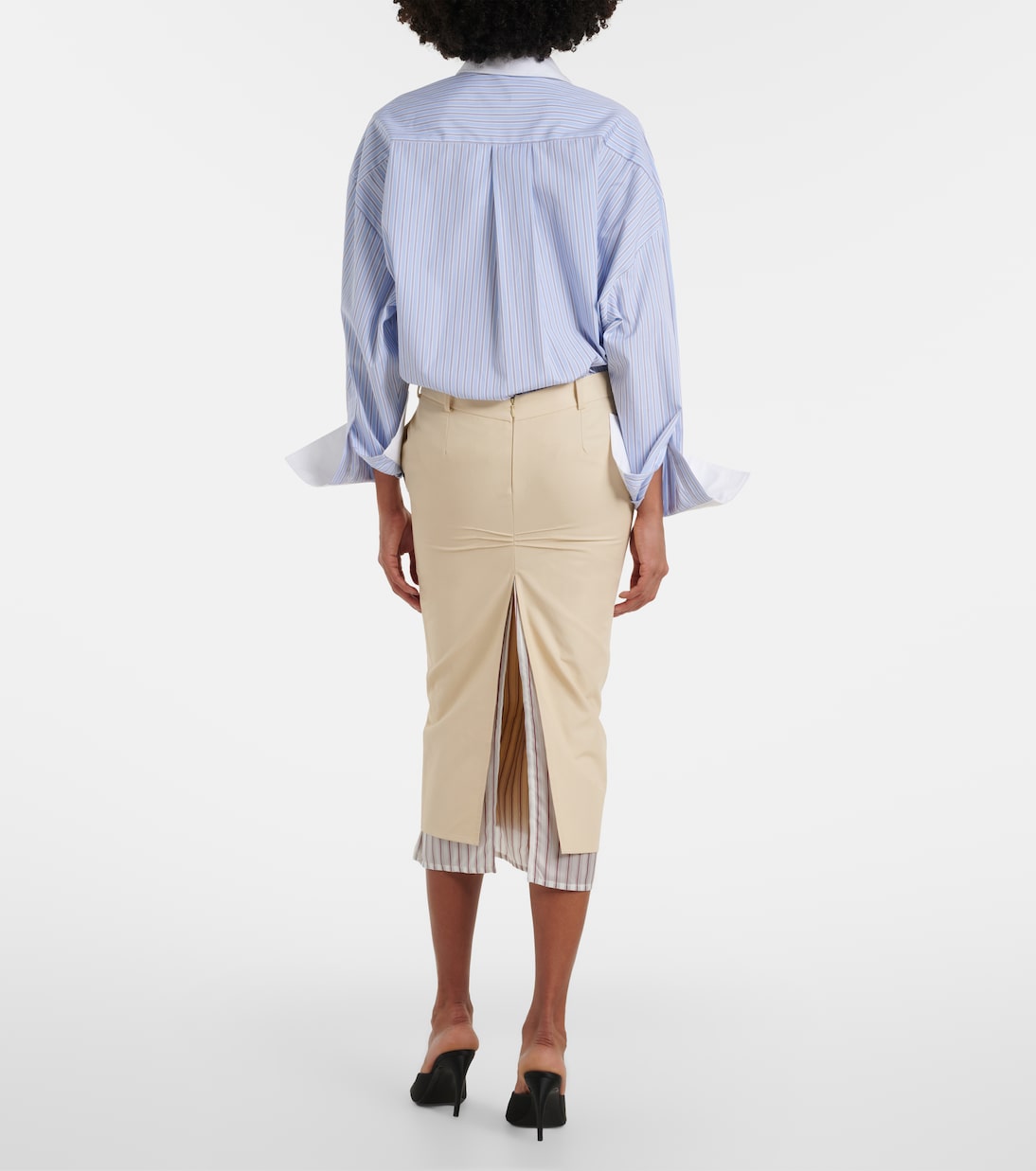 Cotton-blend pencil skirt | The Attico