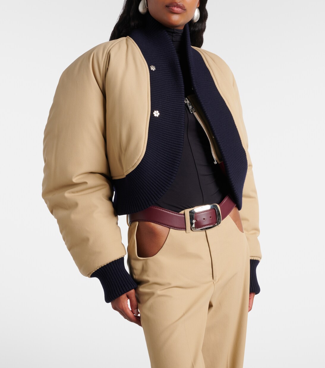 Cropped cotton bomber jacket  | Jean Paul Gaultier